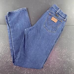 VTG Wrangler Jeans Mens 34x36 Blue Smoke Rise Honeycomb Worn in 13MWZ